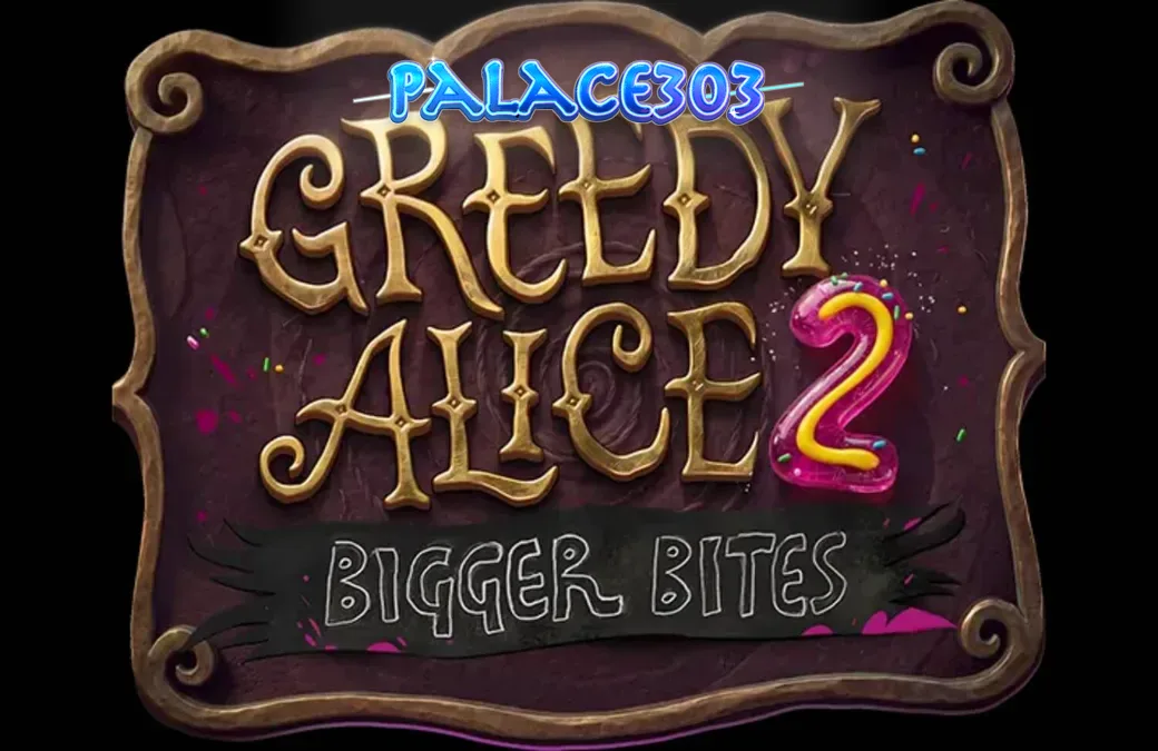 Tampilan visual game slot Greedy Alice 2: Bigger Bites dengan tema steampunk yang gelap